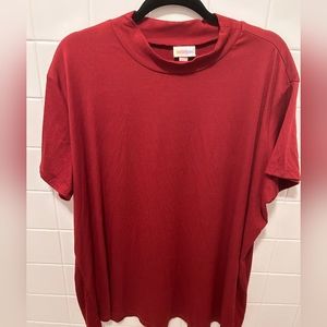 Lularoe 2XL Ruth short sleeved mock neck